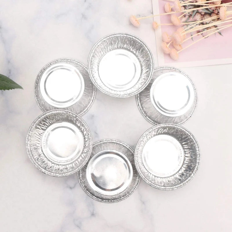 WISH 150 Pcs Aluminum Foil Cupcake Cups Ramekin Muffin Baking Cups, Disposable Muffin Liners, Ramekin Holders Cups, Aluminum Cup Oasis Select