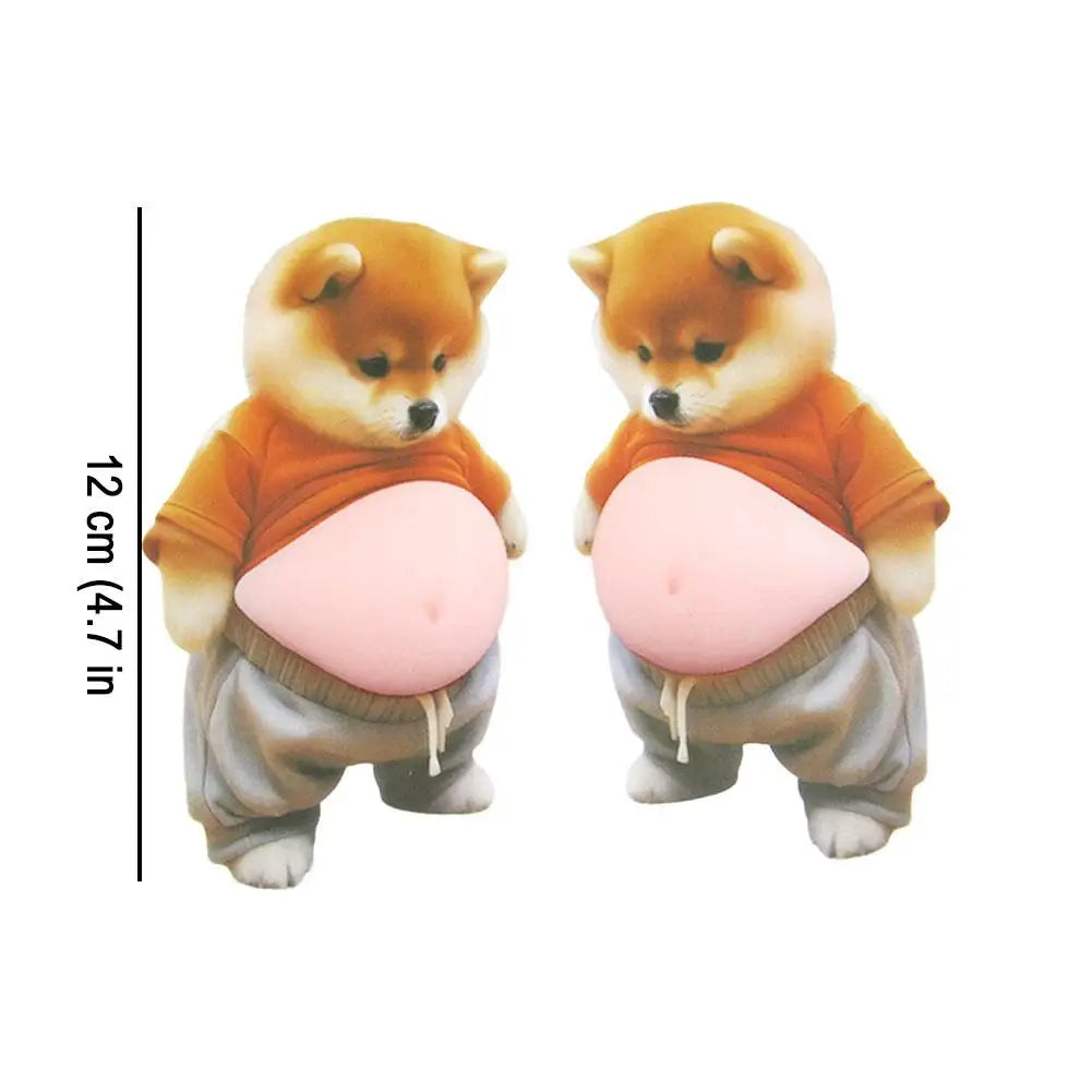 3D Cute Puppy Sticker Squeezeable Shiba Inu Phone Case Decoration Children's Birthday Party Favor Festival Supplies Oasis Select