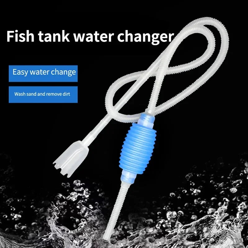 Aquarium Siphon Vacuum Cleaner Manual Gravel Cleaner Water Changer Fish Tank Syphon Pump Safe Cleaning Tool Accessories Oasis Select