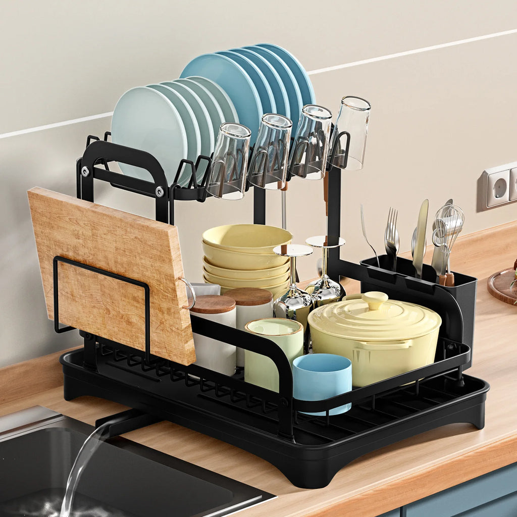 Dish Storage Rack Kitchen Shelf Narrow Small Household Dish Drain Rack Multifunctional Tableware Storage Box Cupboard Oasis Select