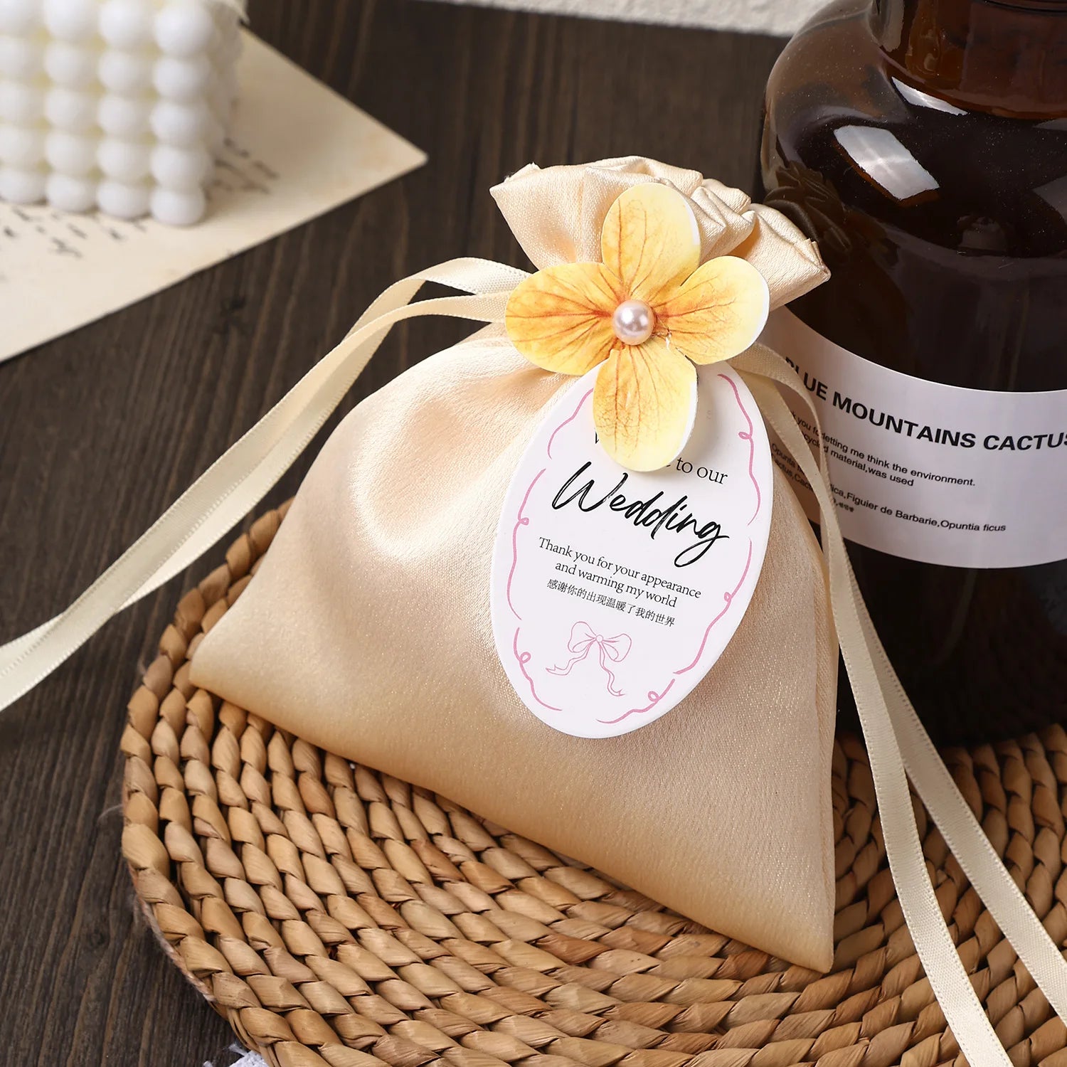 Velvet Drawstring Gift Bag with Bow | Wedding & Party Favor Pouch