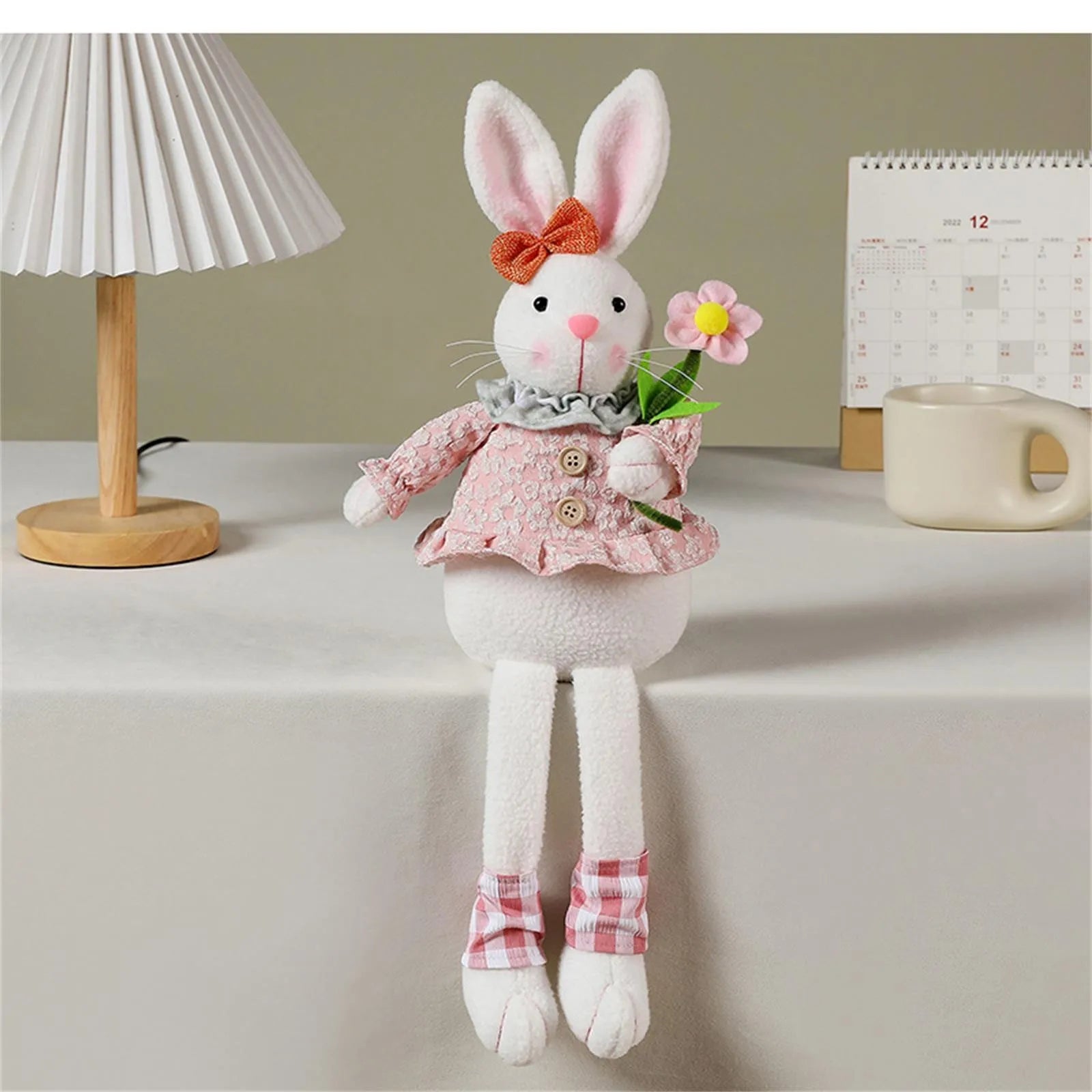 Easter Bunny Plush Figurine – Spring Home & Garden Decor Easter Bunny Figurine Oasis Select B One Size