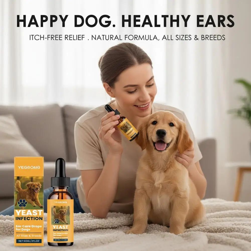 Dog Ear Care Drops 60ml – Yeast, Itch & Odor Relief