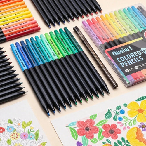 12 Colors Click Colored Pencils 3.0mm Soft Oily Lead Mechanical Pencils for Student Art School Office Supplies Stationery Oasis Select