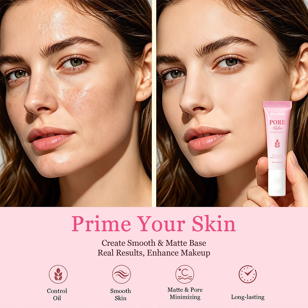 Makeup Set Oil Control Matte Finish Pore Blurring Primer, Setting Spray, Press Powder, Powder Puff 4-pieces Makeup Combo Kit Oasis Select