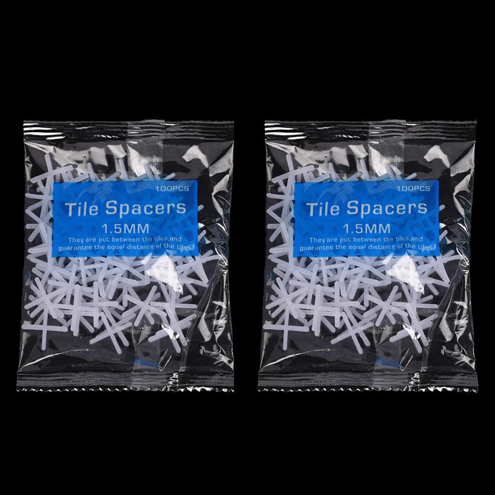 200pcs 1/1.5/2/2.5/3mm Cross Ceramic Tile Leveling System Clips Tile Spacer Ceramic Floor Wall Laying Construction Tool Oasis Select 1.5mm