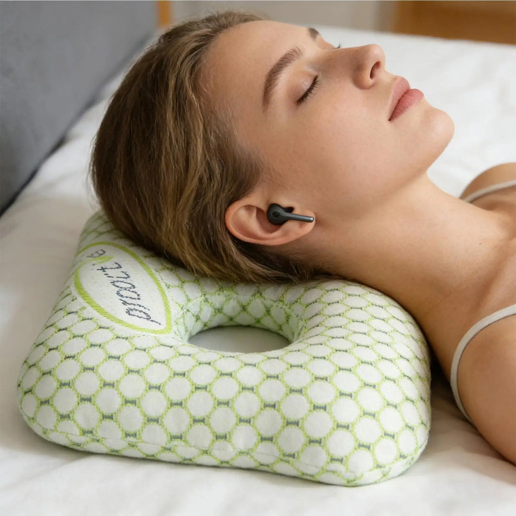1PC Ear Piercing Pillow for Side Sleepers Breathable Ergonomic Pillow With Ear Hole Portable Comfortable Earring Pillow Oasis Select Blue