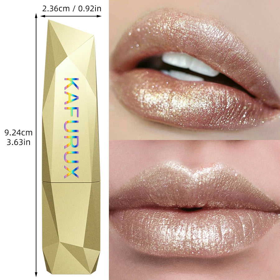 KAFURUX Glitter Metallic Lipstick – Shimmer Lip Tint & Moisturizer