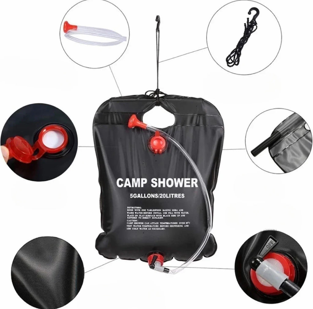 20L Solar Shower Bag – Portable Camping & Outdoor Shower