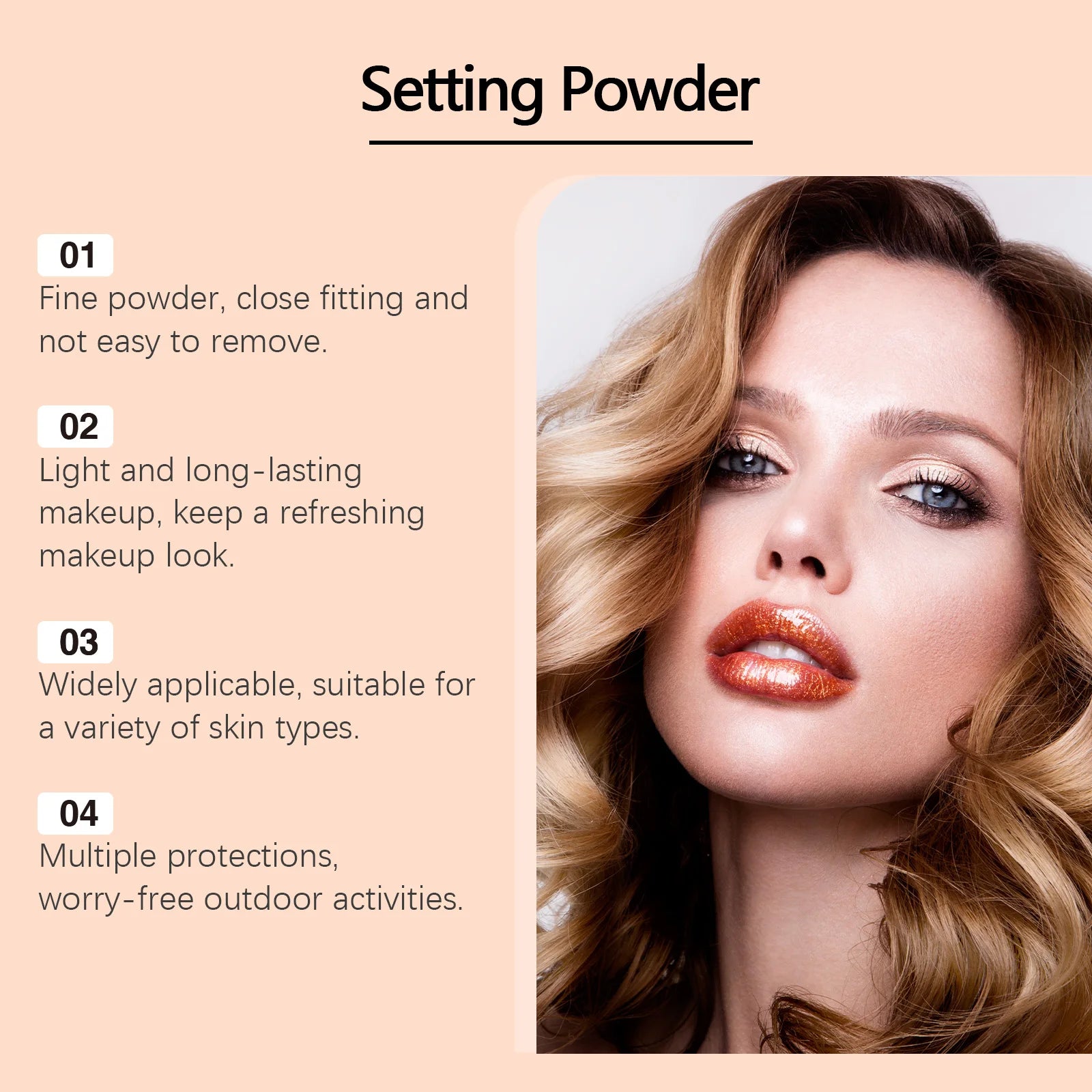 SPF35+ Sunscreen Loose Powder – Matte Oil Control & UV Shield Sunscreen Setting Powder Oasis Select