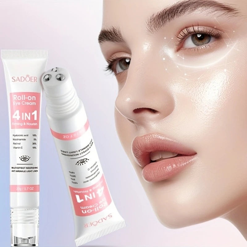 SADOER Roll-On Eye Cream 2-Pack | Niacinamide & Vitamin C
