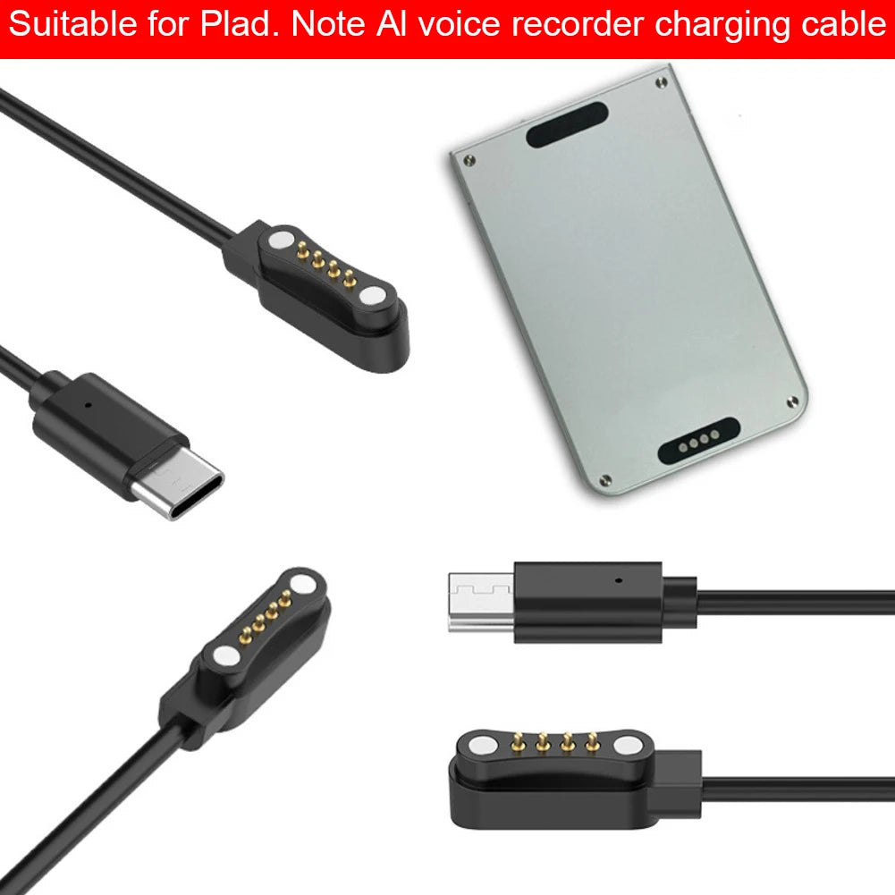 1M Fast Magnetic Charging Cable For PLAUD Note AI Overcharge Protection Data Line Recording Pen Charger Accessories Oasis Select