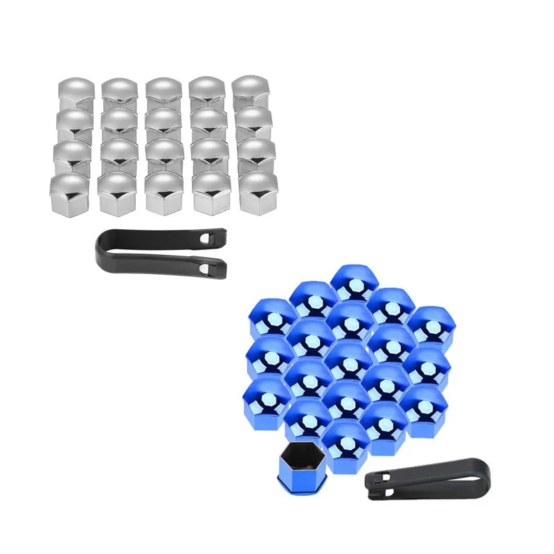 20/40Pcs Universal Anti-Rust 17 19 21mm ABS Auto Trim Tyre Wheel Nut Screw Bolt Protection Covers Cap Car Accessories Oasis Select 40Pcs mix 1 17mm