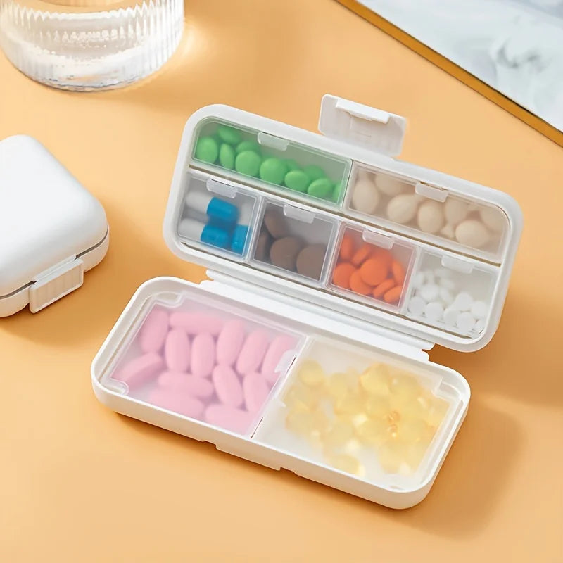 Mini Portable Pills Organizer Case, 3 Grids PillBox, Tablet Storage Container, Weekly Medicine Pill's Box, Drug Dispense Oasis Select
