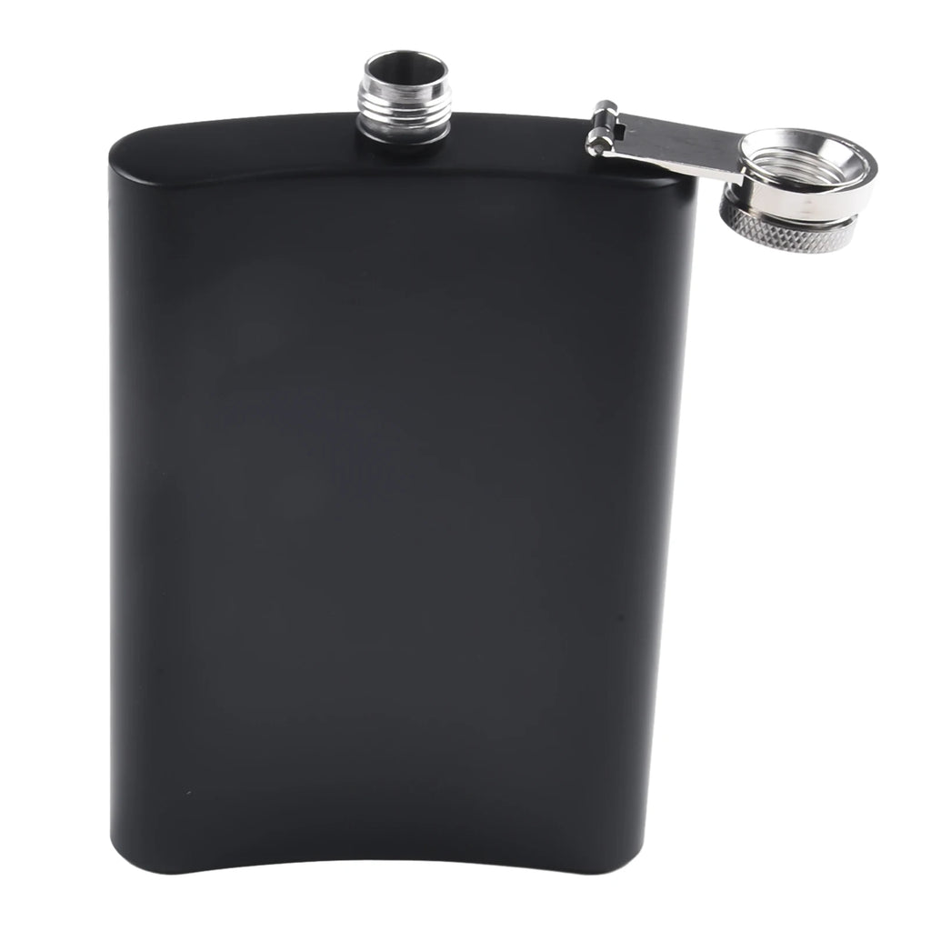 Stainless Steel Hip Flask 7–12oz | Black Matte Pocket Flask