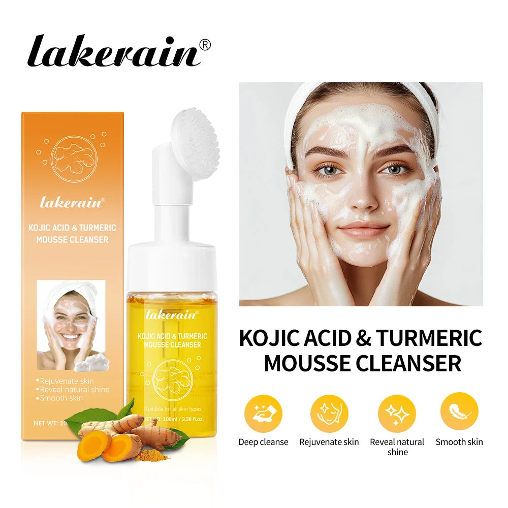 Turmeric Cleanser Deeply Cleansing Kojic Acid Blackhead Remover Skin Cleansing Oil Control Fade Acne Marks Brighten Foam Cleanse Oasis Select