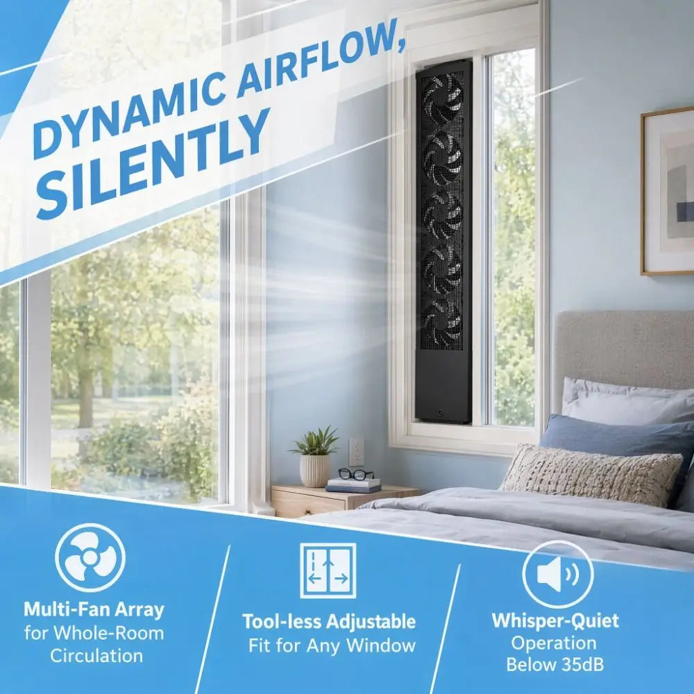 WiFi Remote Ventilation Fan No Perforation No Installation Window Exhaust Fan 20(W) 50hz(Hz) Ventilator Fan for US Smoky Space Oasis Select