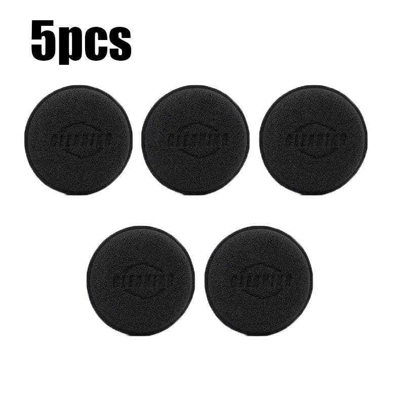 5/10pcs Car Foam Sponge Wax Applicator Cleaning Detailing Pads Car Waxing Polishing Pad Home Car Wash Care 10cm Car Cleaning Kit Oasis Select 5pcs Black