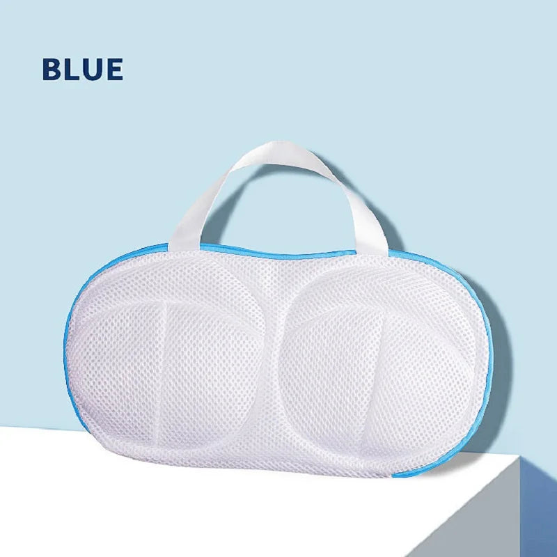 1PC Bra Laundry Bag Underwear Wash Package Brassiere Clean Pouch Anti Deformation Mesh Pocket Special for Washing Machine Oasis Select Blue