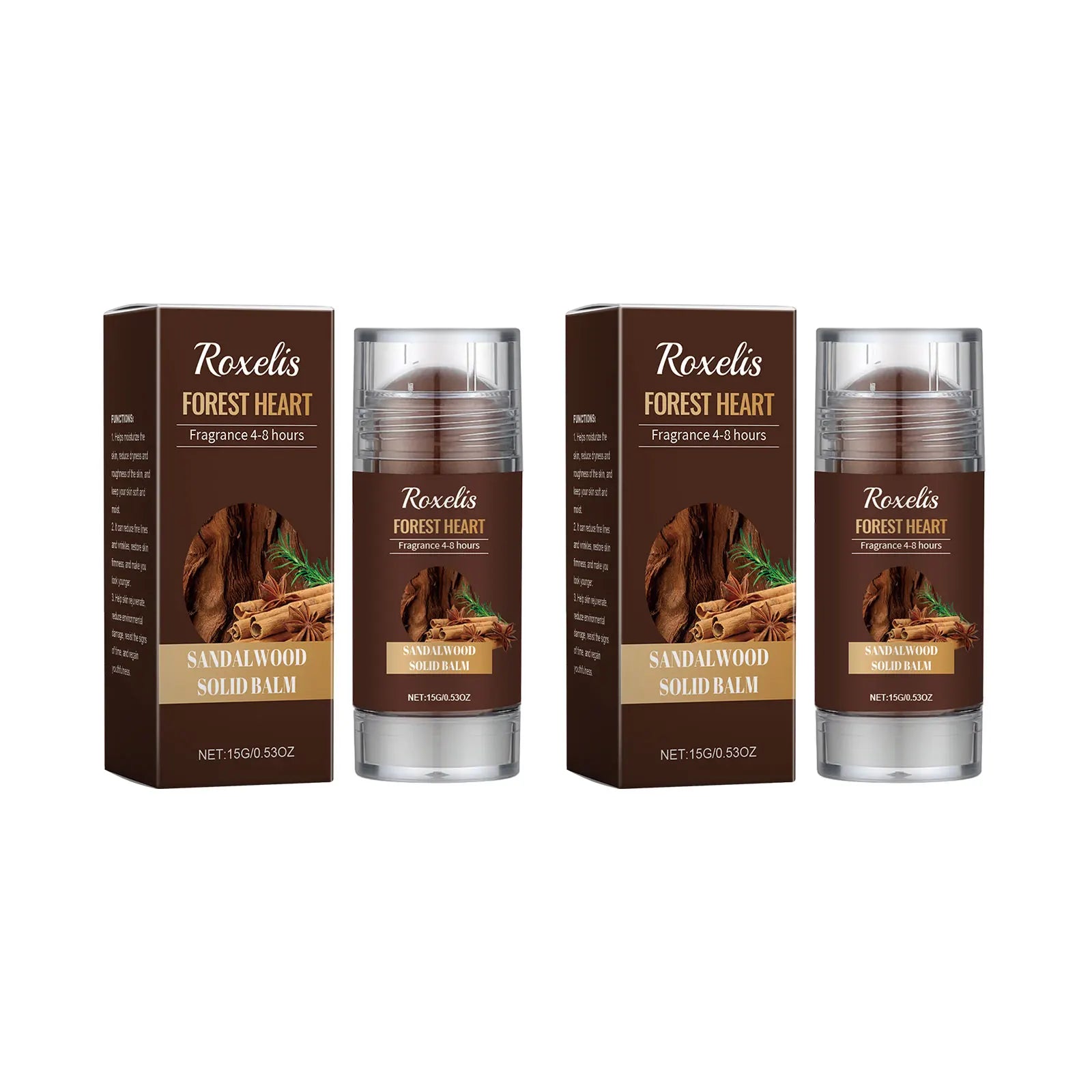 Roxelis Sandalwood Solid Perfume Balm for Men – 15g