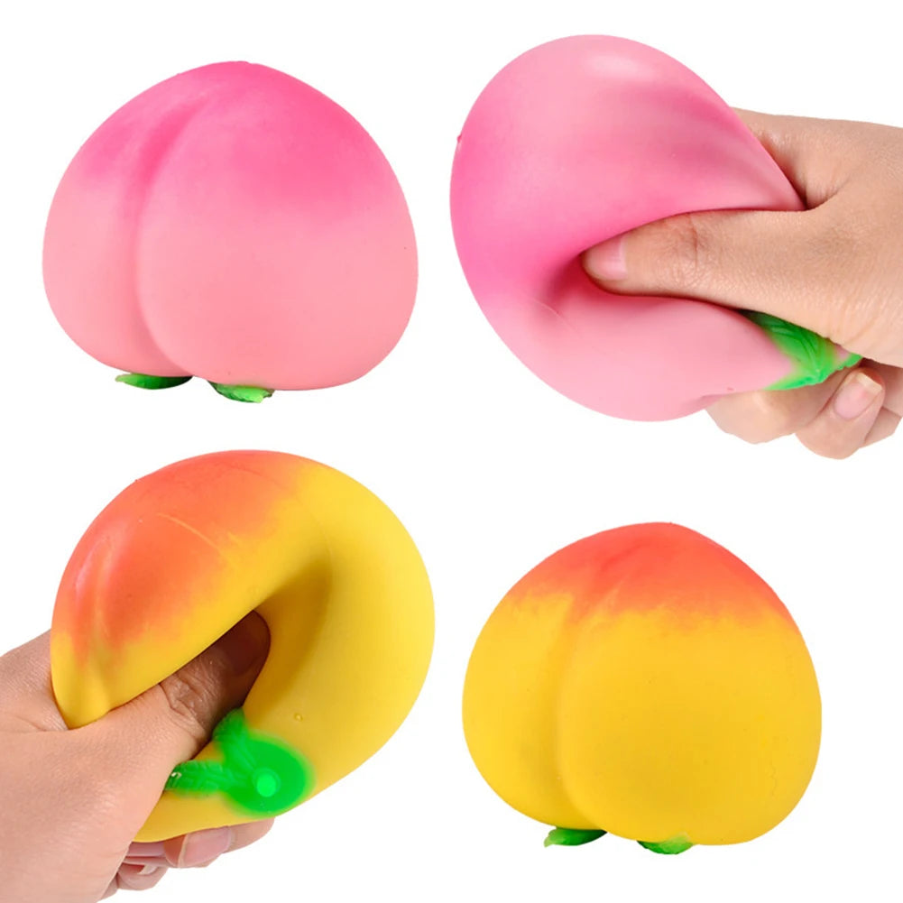 Peach Foam Squeeze Ball – Soft Slow-Rebound Squishy Toy