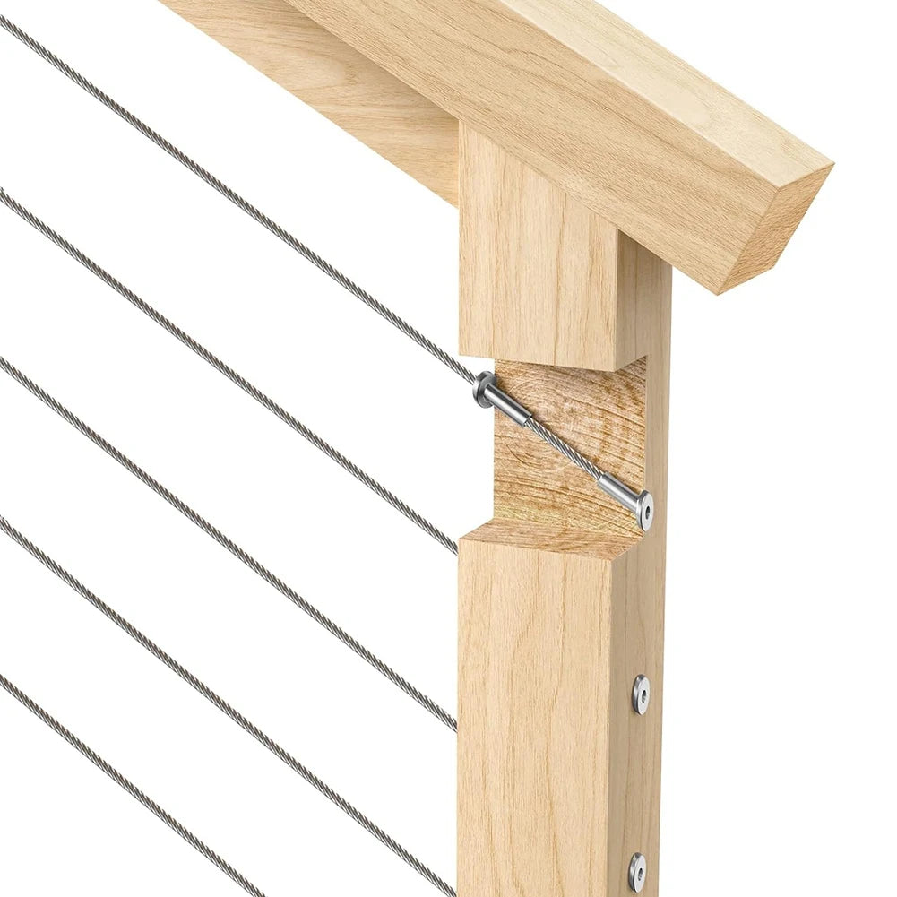 LIKE WISH 40 Pack Angle Beveled Protector Sleeves, Wood Post Protector Stair Cable Railing Oasis Select