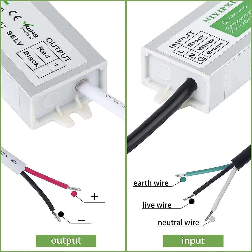 IP67 Waterproof Power Supply 12V 5A 60W Outdoor Lighting Transformer AC 110V 220V TO DC 12V 60W LED Driver For LED Strip Oasis Select