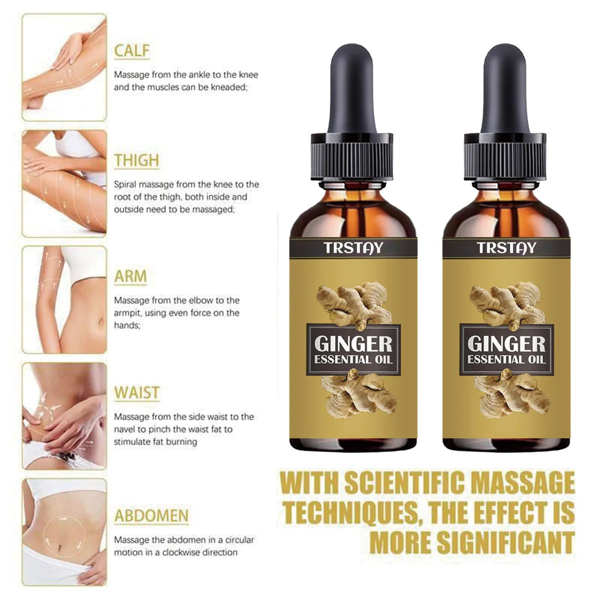 TRSTAY Ginger Essential Oil – Body Firming & Slimming