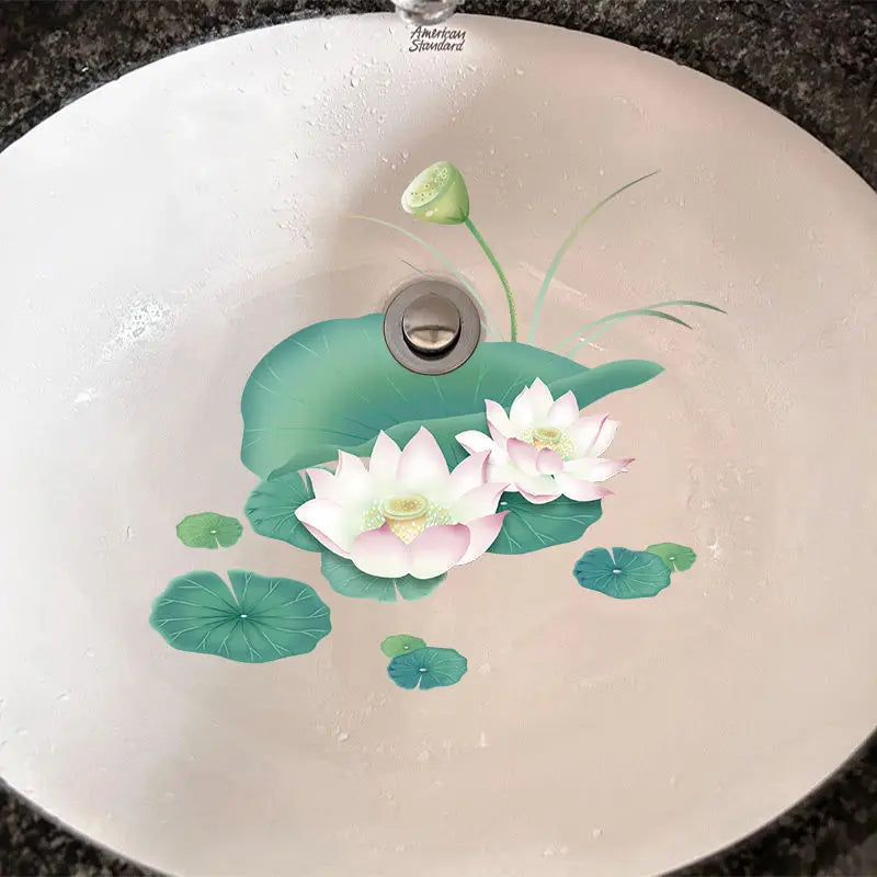 Toilet toilet sink tile stickers Waterproof wallpaper self-adhesive decorative painting shade refurbished stickers Oasis Select F