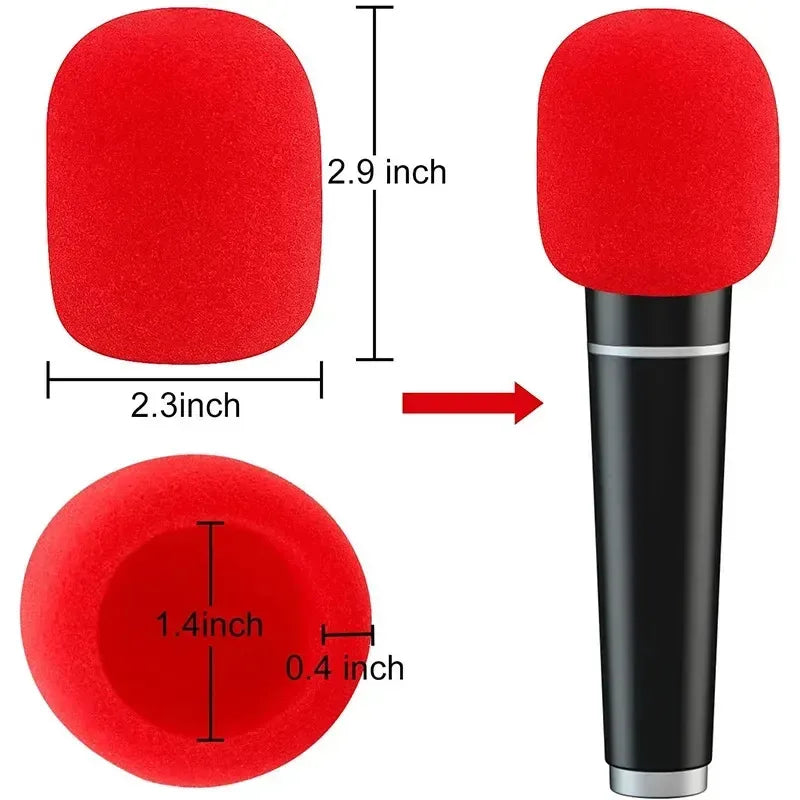 5-35Pcs Rain Microphone Foam Thicken Mic Cover Sponge Professional Studio WindScreen Protective Grill Shield Soft Microphon Cap Oasis Select