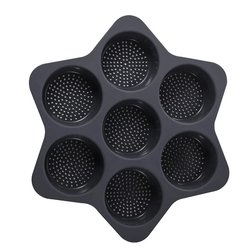 1 PCS Silicone Hamburger Bun Mold Easy To Release Household Silicone Food Baking Tool A Oasis Select Black NONE