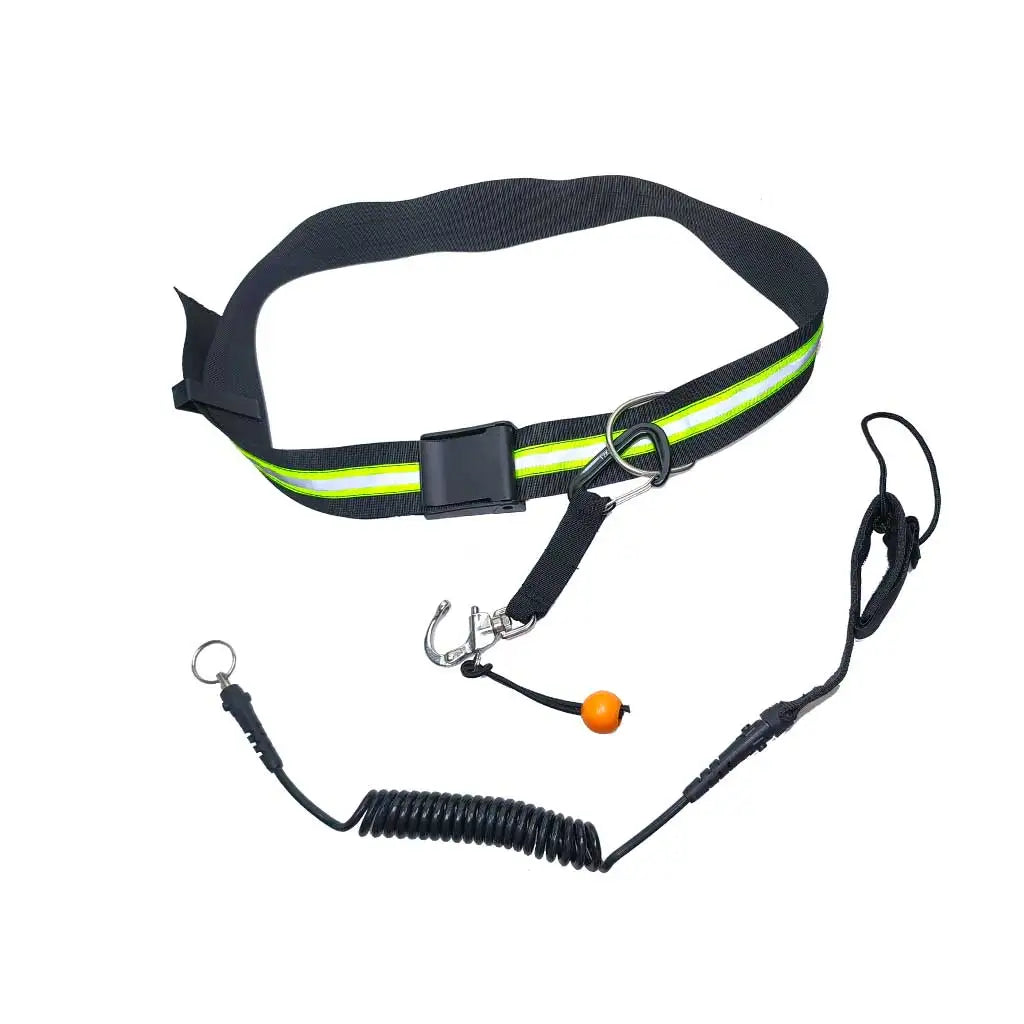 SUP High Visible Quick Release Safety Belt with Coiled Leash Paddle Board White Water QR Belt Oasis Select