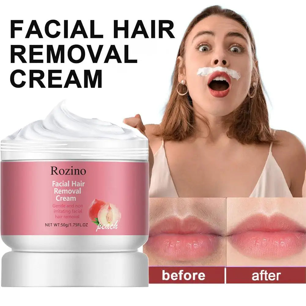 Peach Facial Hair Removal Cream Depilatory Moisturizing Nourishing Oasis Select