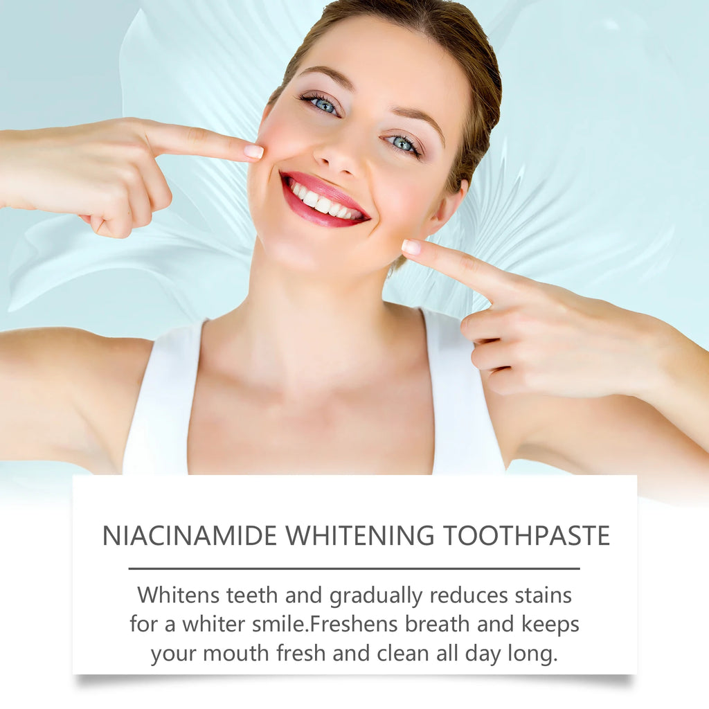 Niacinamide Whitening Toothpaste Dental Stains Removing Prevent Bad Breath Oral Cleaning Refreshing Reduces Plaque Toothpaste Oasis Select