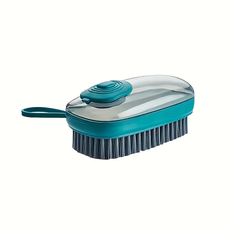 1PC Shoe Brush with Liquid Container, Multifunctional Shoe Brush, Pressure Cleaning Brush, Soft Bristle Brush Shoe Equipment Oasis Select Blue