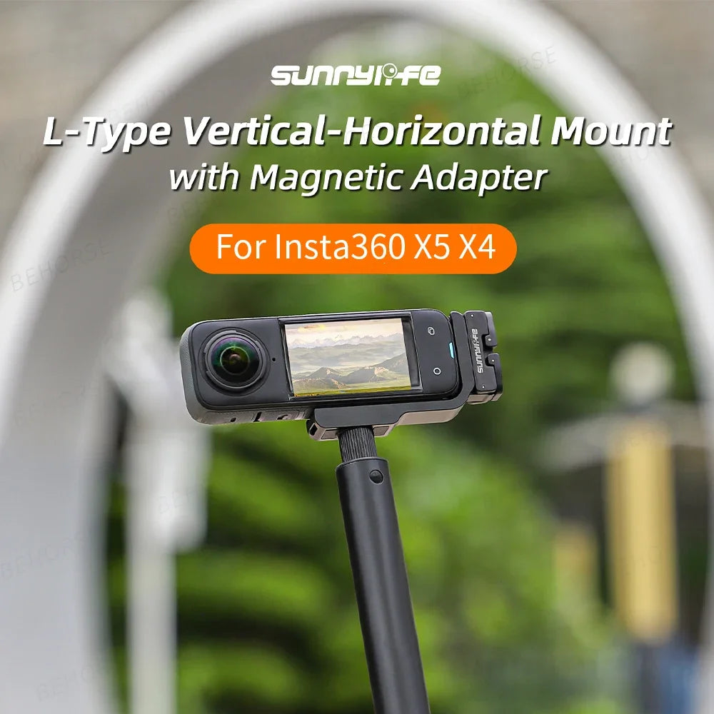 Sunnylife Magnetic L-Bracket for Insta360 X5 X4 | Adjustable Mount