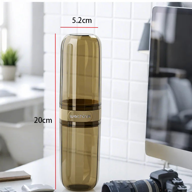 Portable Toothpaste Toothbrush Protect Holder Case Travel Camping Storage Box Protect Toothbrush Toothpaste from Dirt and Damage Oasis Select transparent yellow