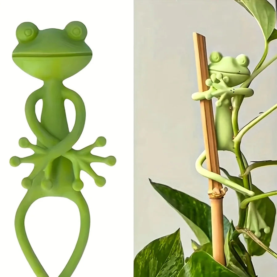 1/2/5pcs Frog Plant Stand Green Frog Plant Supports Cute Stable Support for Small Potted Plants Succulents Planter Decorations Oasis Select