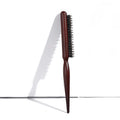 Natural Boar Bristle Hair Fluffy Comb Wood Handle Hair Brush Anti-static Barber Hair Comb Scalp Massage Hairdresser Styling Tool Oasis Select Toothed wooden comb