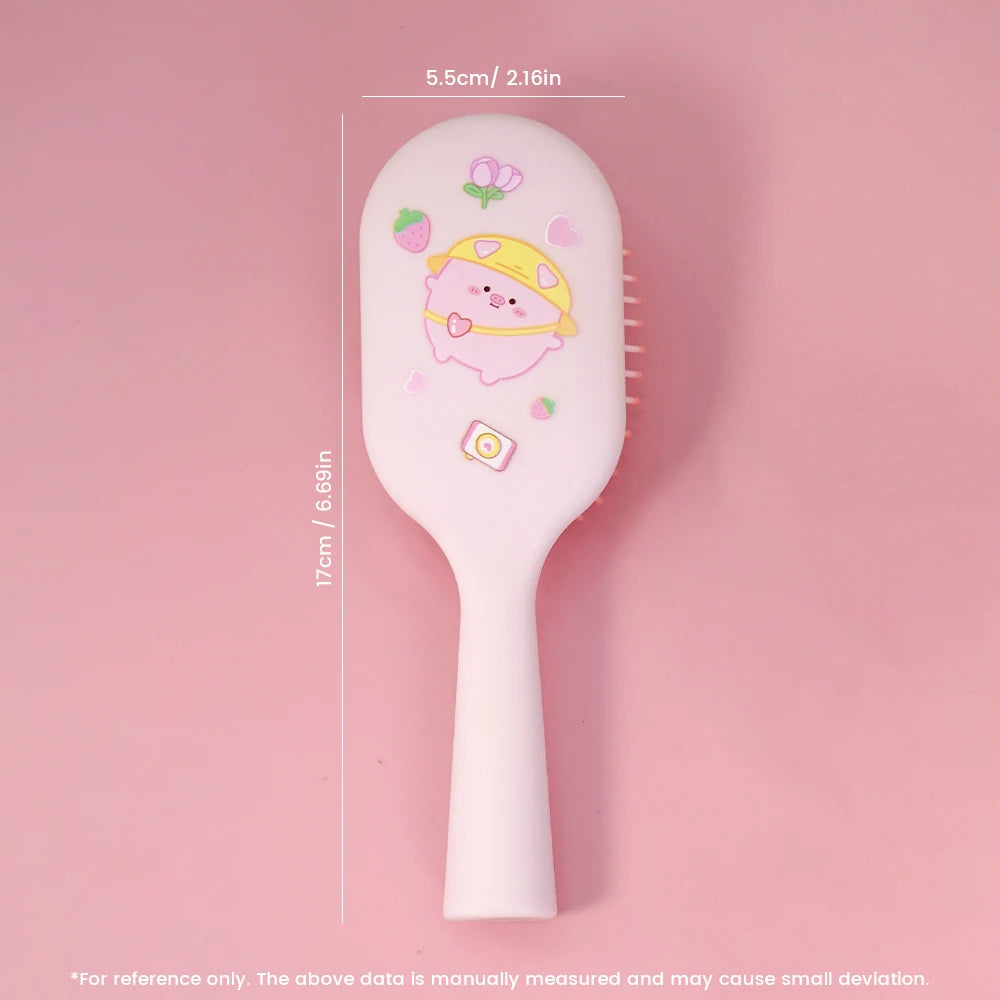 Cute Pig Air Cushion Massage Comb – Wet & Dry Hair Detangler Air Cushion Hair Comb Oasis Select