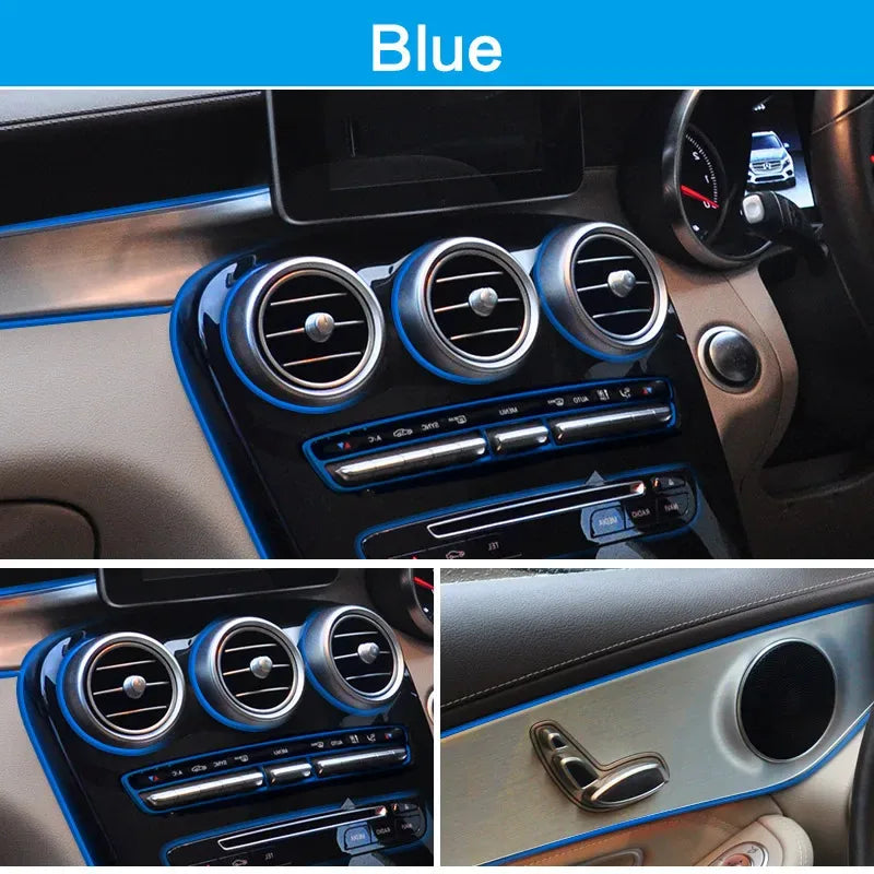 1/2pcs Universal Car Moulding Decoration Flexible Strips 5M Interior Auto Mouldings Car Cover Trim Dashboard Door Car-styling Oasis Select
