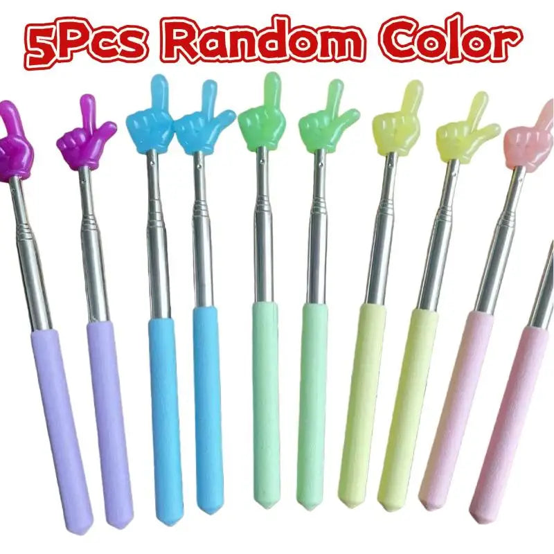 5/10Pcs Glow-In-The-Dark Retractable Finger Reading Stick For Reading,Teaching Stick Finger Reading Stick School Office Supplies Oasis Select A1