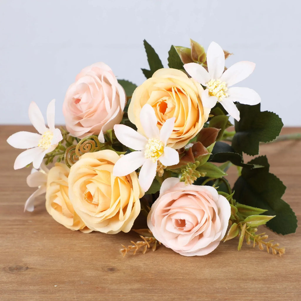 Silk Peony Hydrangea Artificial Flowers for Wedding Bouquet Home Decoration Fake Rose Plants Table Centerpiece Accessory Oasis Select E5