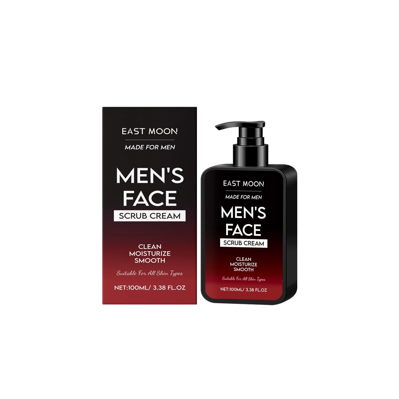 East Moon Men's Face Exfoliating Scrub – Oil Control & Blackhead Men's Face Scrub Oasis Select