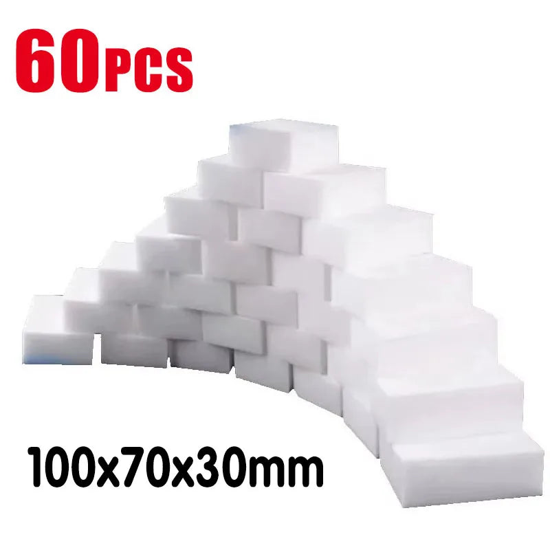 10-60PC 100x70x30mm Magic Sponge Eraser White Melamine Sponge Cleaning Sponge for Kitchen Office Bathroom Cleaner Cleaning Tools Oasis Select 60pcs