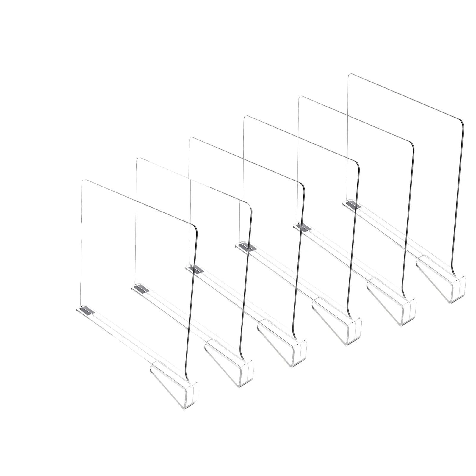 8/6/4/2pcs Transparent Closet Shelf for Wardrobe Organizer Cloth Divider Cupboard Bookcase Divider Baffle Oasis Select 6pcs