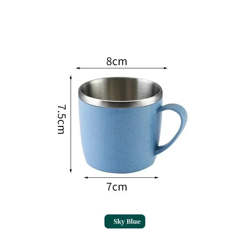 Double-Wall Stainless Steel Insulated Coffee Mug with Handle Insulated Coffee Mug Oasis Select SKY BLUE 220ml