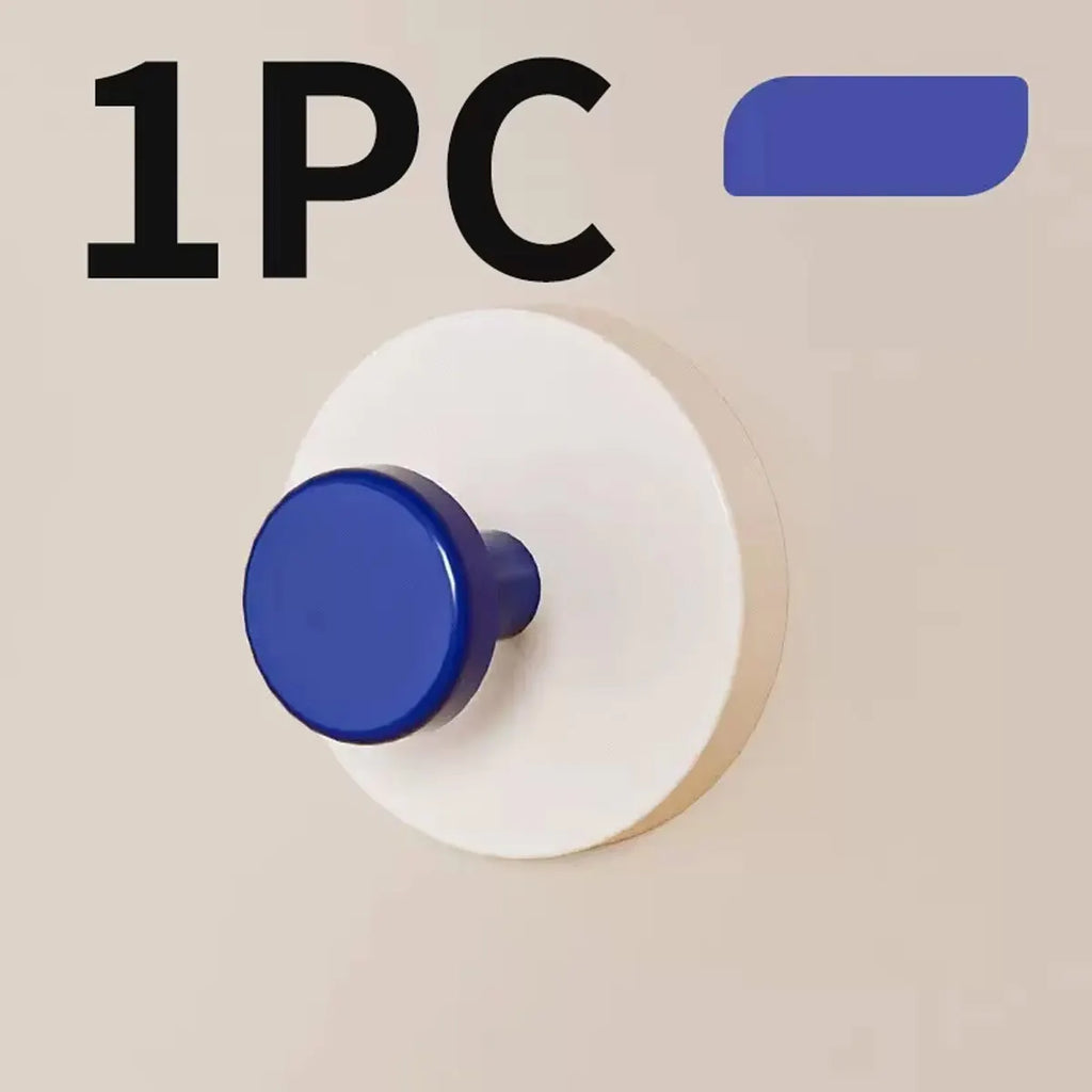 Colorful strong suction cup hook, no punching bathroom kitchen hook - movable, suitable for keys, towels, bags, dolls Oasis Select Blue 1pc