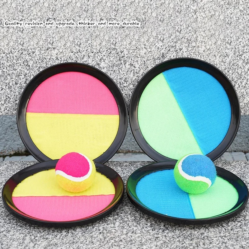 1Set Kids Sucker Sticky Ball Toy Outdoor Sports Catch Ball Game Set Throw And Catch Parent-Child Interactive Outdoor Toys Oasis Select
