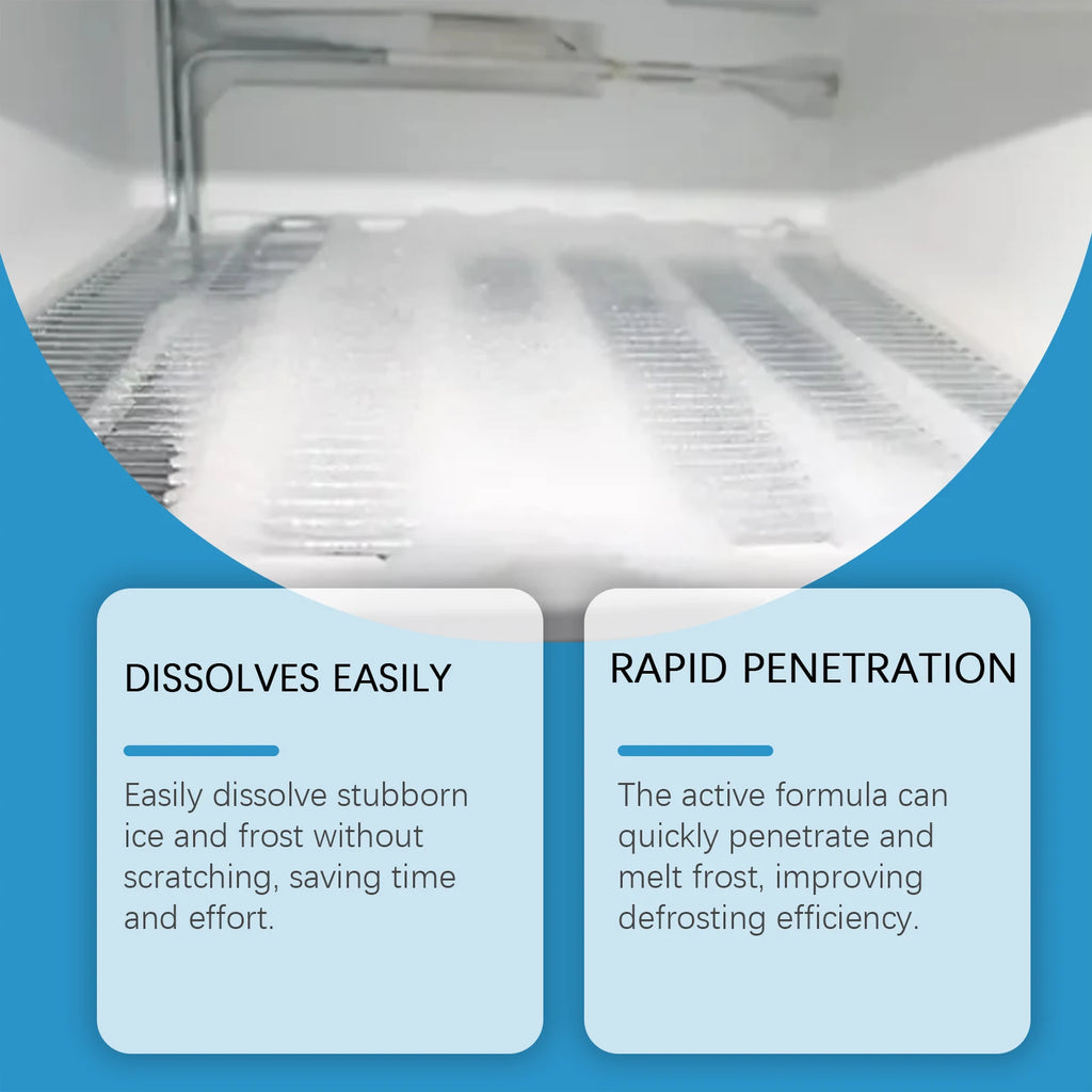 Jakehoe Freezer Defrosting Spray Ice Removal Deodorization Fast Acting For Refrigerator Ice Maker Household Multi-Purpose Spray Oasis Select